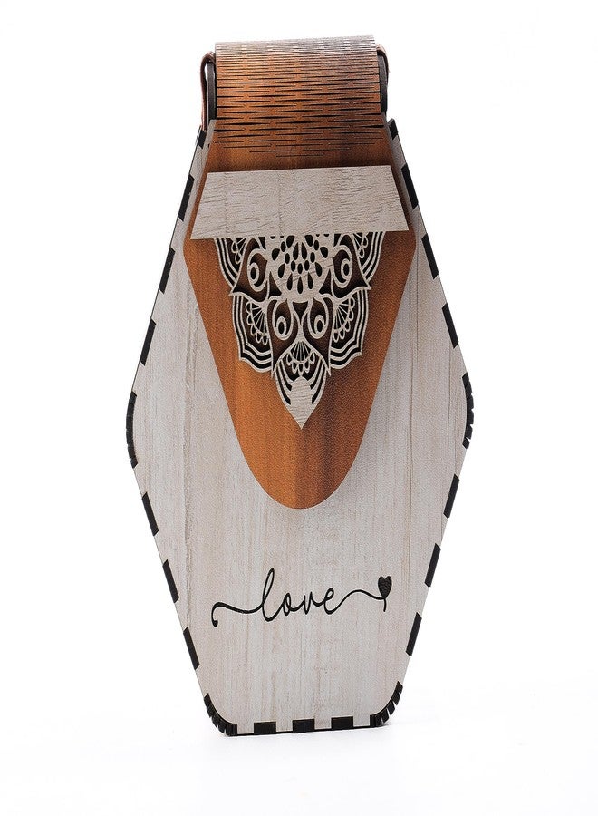 Adrohai Wooden Handbag for Women Wooden Purse Clutch Bag Ladies Wallet Wooden Lightweight Unique Purse Handbags for Women Girls One Shoulder Cross Body Bag Women (White) - Image 1